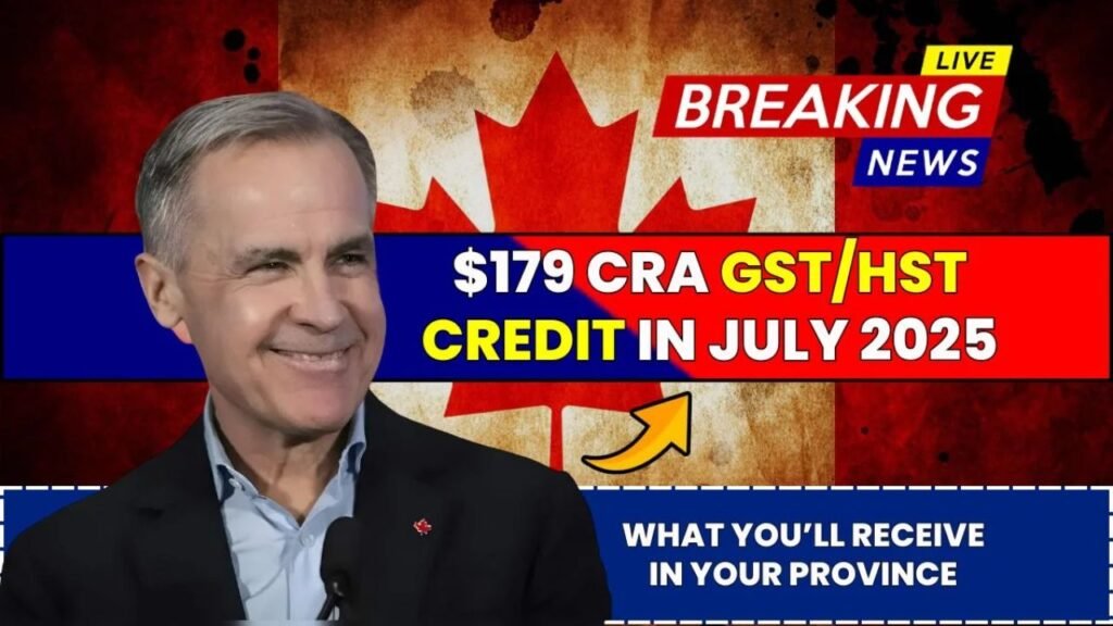 $179 CRA GSTHST Credit in July 2025